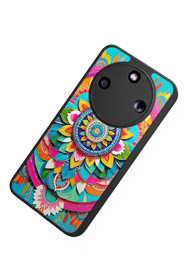 Honor Magic 8 Lite Uyumlu Mandala Tasarımlı Glossy Premium Kılıf