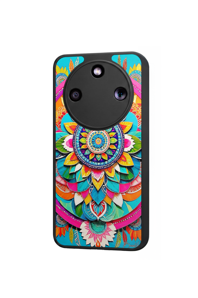 Honor Magic 8 Lite Uyumlu Mandala Tasarımlı Glossy Premium Kılıf