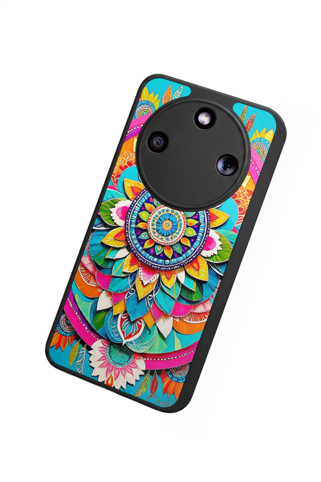 Honor Magic 8 Lite Uyumlu Mandala Tasarımlı Glossy Premium Kılıf