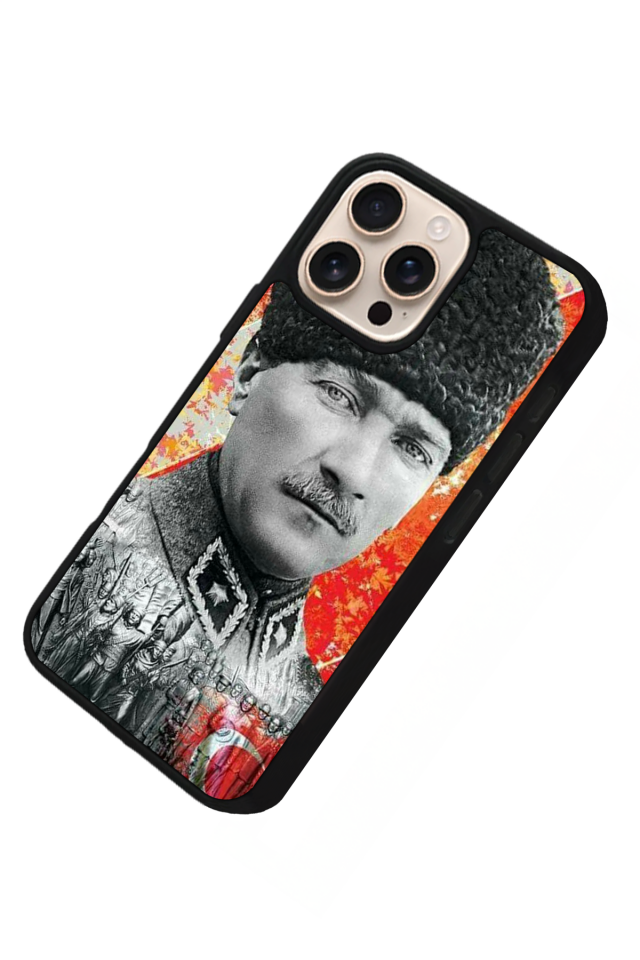 iPhone 15 Pro Uyumlu Mustafa Kemal Ataturk Tasarımlı Glossy Premium Kılıf