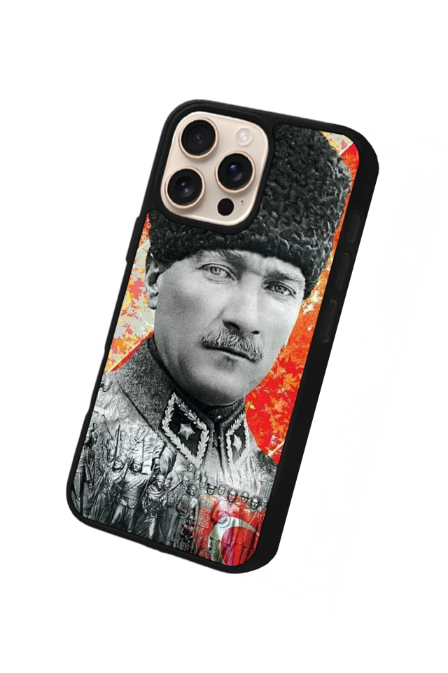 iPhone 15 Pro Uyumlu Mustafa Kemal Ataturk Tasarımlı Glossy Premium Kılıf