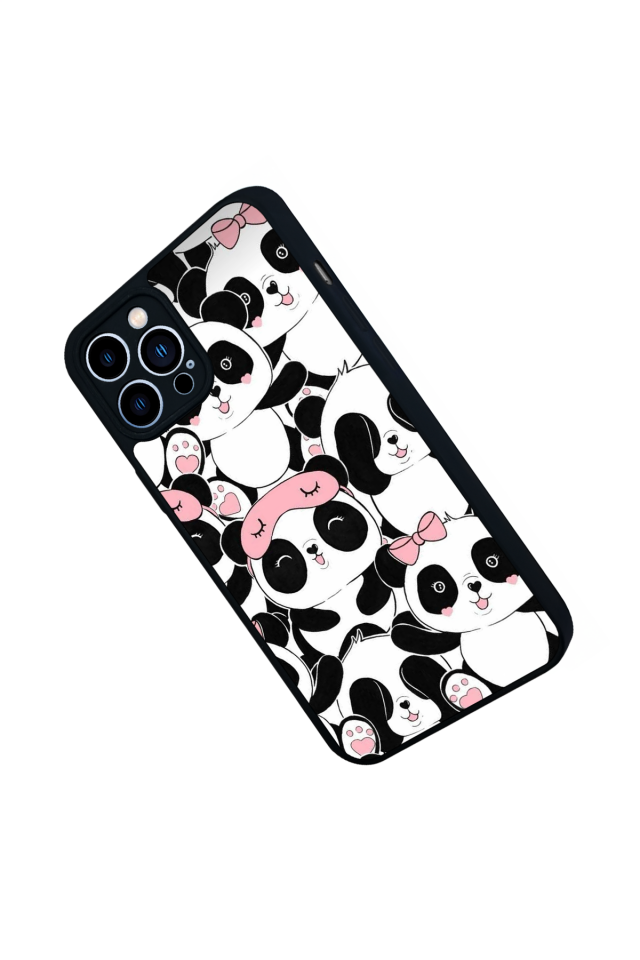 iPhone 13 Pro Max Uyumlu Panda Tasarımlı Glossy Premium Kılıf