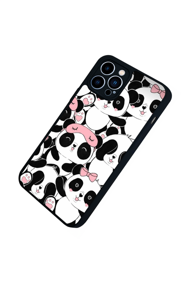 iPhone 13 Pro Max Uyumlu Panda Tasarımlı Glossy Premium Kılıf