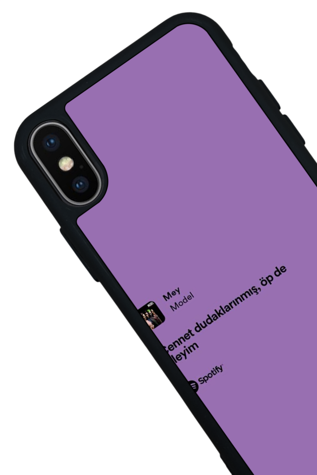 iPhone X/ XS Uyumlu Sarki Sozleri Tasarımlı Glossy Premium Kılıf