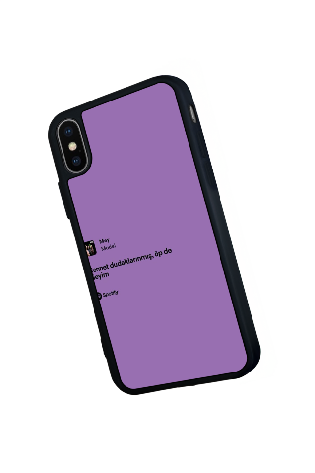 iPhone X/ XS Uyumlu Sarki Sozleri Tasarımlı Glossy Premium Kılıf