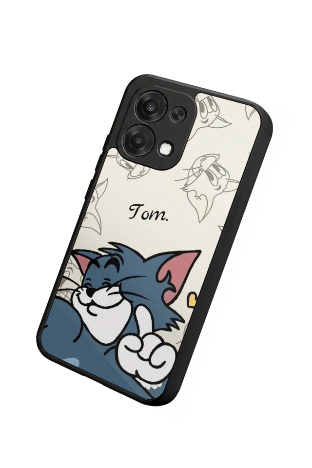 Oppo A6 Pro Uyumlu Tom And Jerry Tasarımlı Glossy Premium Kılıf