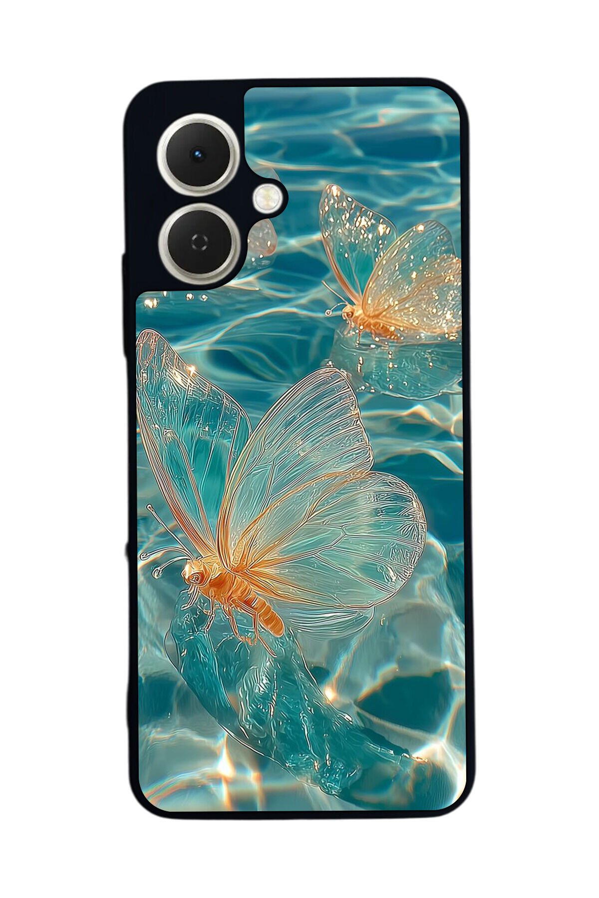 Tecno Spark GO 2 Uyumlu Kelebek Tasarımlı Glossy Premium Kılıf