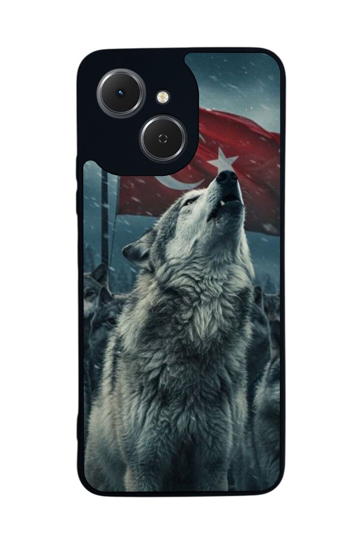 Tecno Spark 40C Uyumlu Bozkurt Tasarımlı Glossy Premium Kılıf
