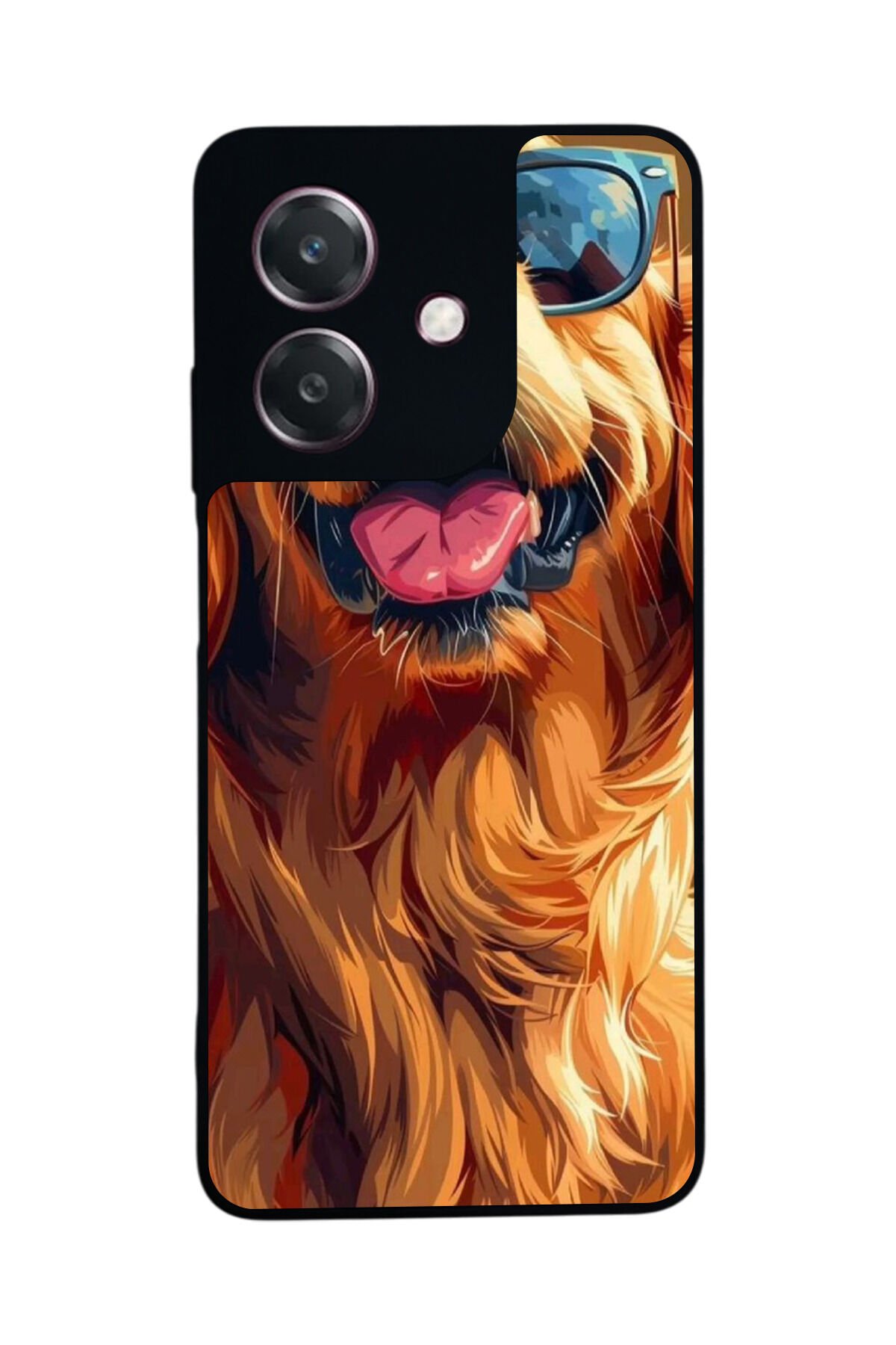 Oppo A3 5G Uyumlu Golden Kopek Tasarımlı Glossy Premium Kılıf