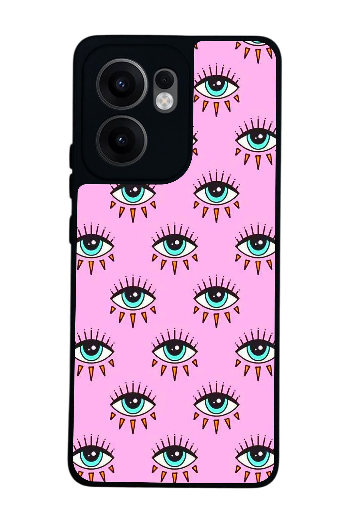 Oppo Reno 13F Uyumlu Göz Tasarımlı Glossy Premium Kılıf