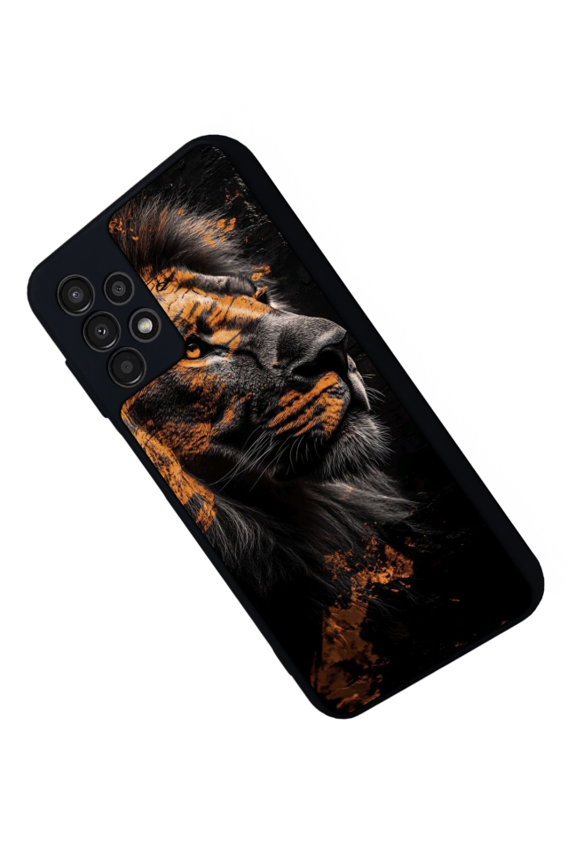 Samsung Galaxy A23 Uyumlu Aslan Tasarımlı Glossy Premium Kılıf