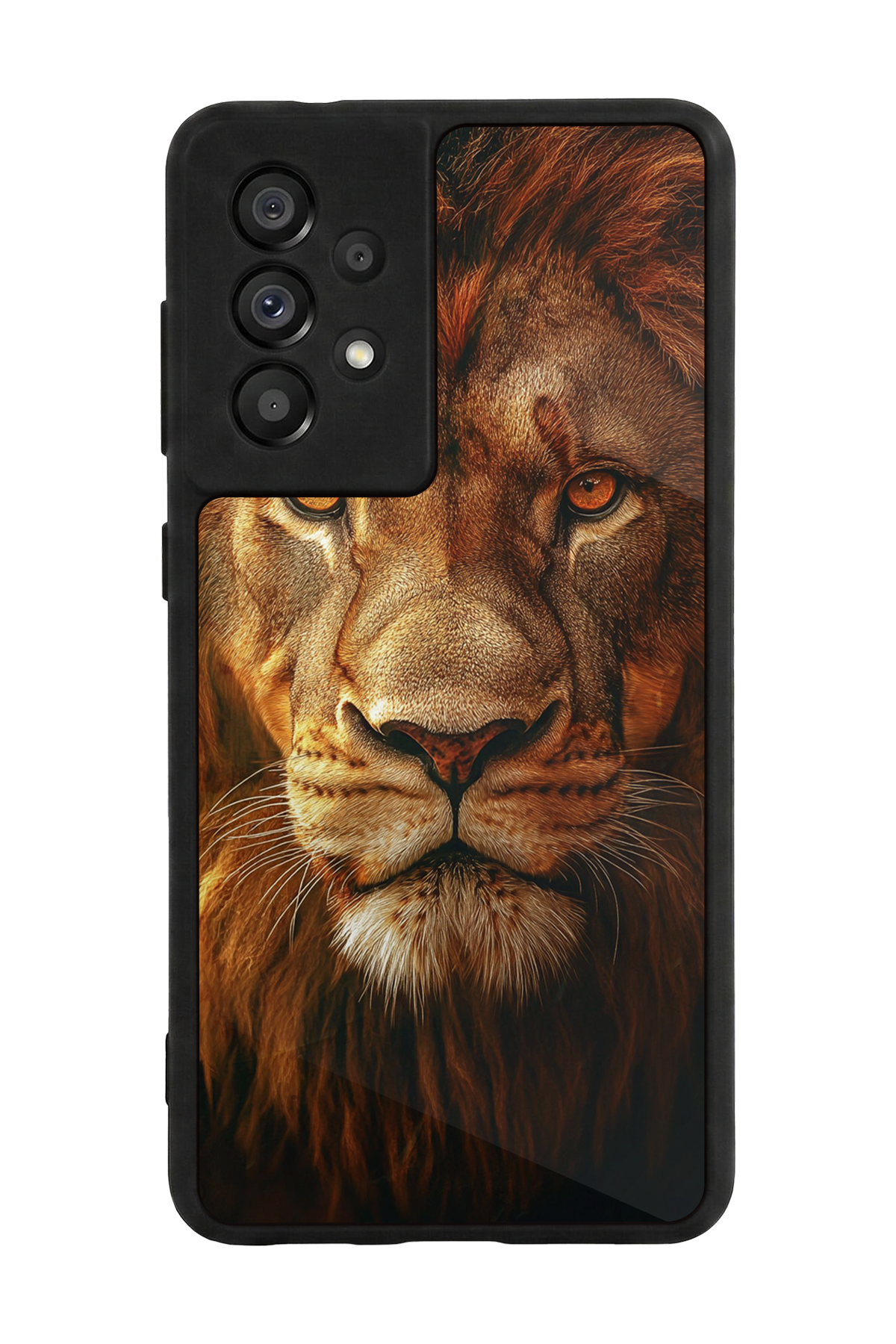 Samsung Galaxy A73 Uyumlu Aslan Tasarımlı Glossy Premium Kılıf