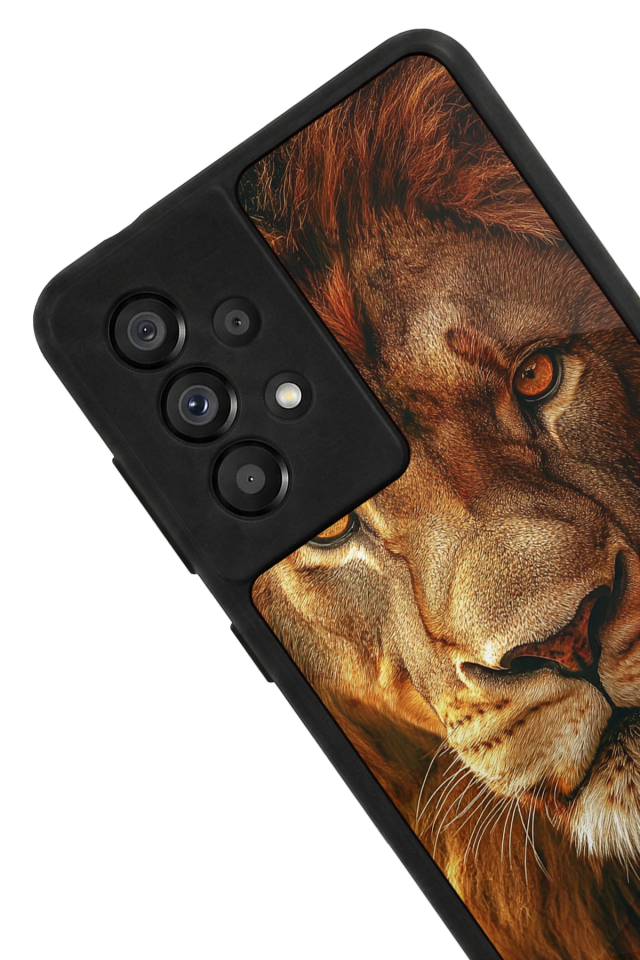 Samsung Galaxy A73 Uyumlu Aslan Tasarımlı Glossy Premium Kılıf