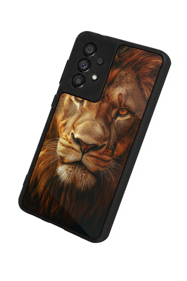 Samsung Galaxy A73 Uyumlu Aslan Tasarımlı Glossy Premium Kılıf