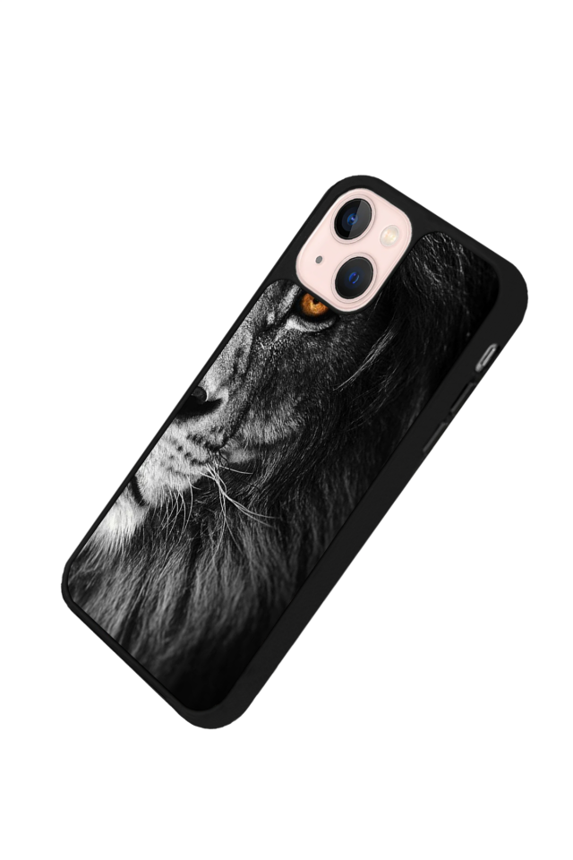 iPhone 14 Plus Uyumlu Aslan Tasarımlı Glossy Premium Kılıf
