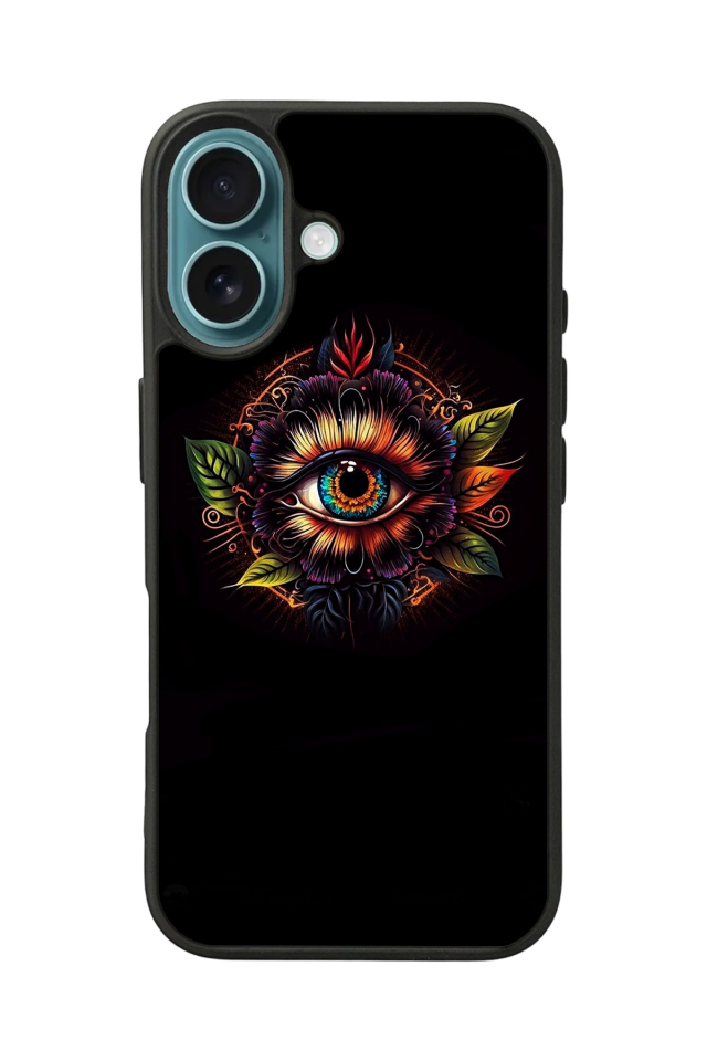 iPhone 16 Plus Uyumlu Göz Tasarımlı Glossy Premium Kılıf