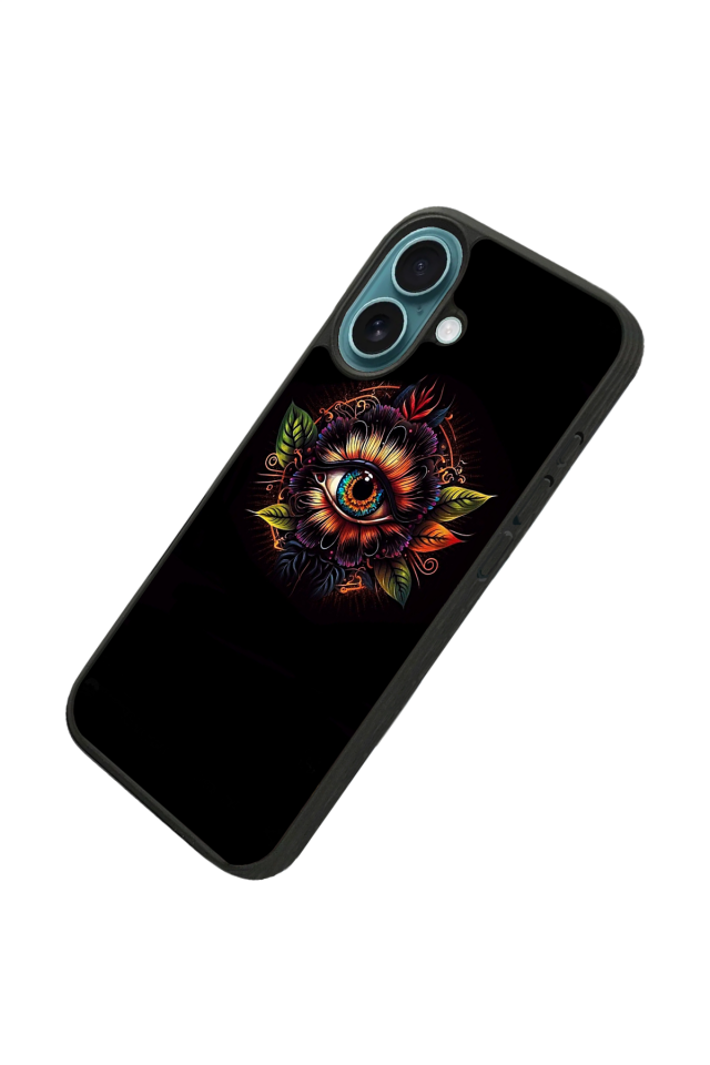 iPhone 16 Plus Uyumlu Göz Tasarımlı Glossy Premium Kılıf