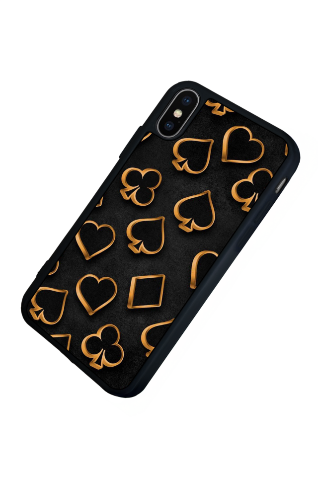 iPhone XS Max Uyumlu Kart Tasarımlı Glossy Premium Kılıf