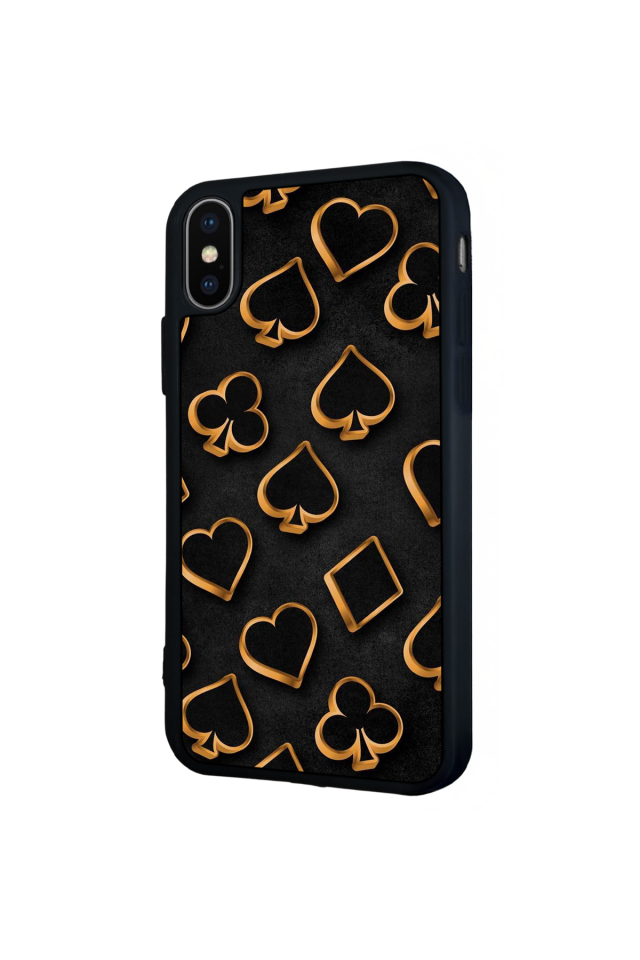 iPhone XS Max Uyumlu Kart Tasarımlı Glossy Premium Kılıf