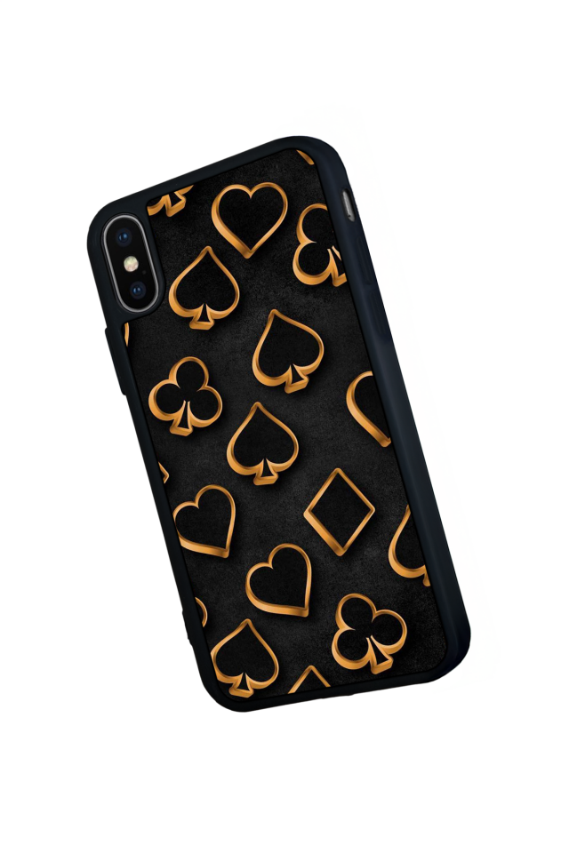 iPhone XS Max Uyumlu Kart Tasarımlı Glossy Premium Kılıf