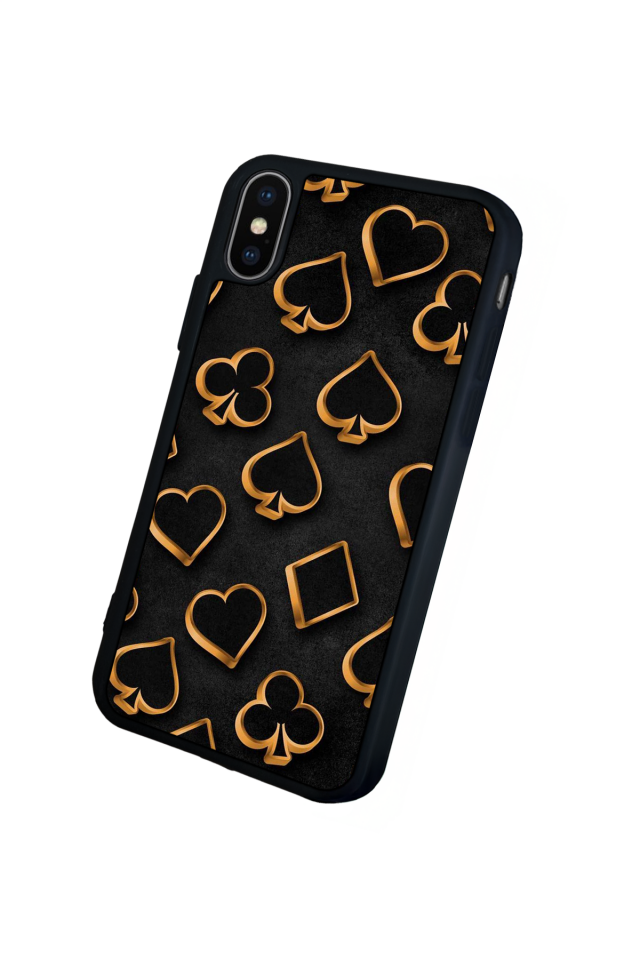 iPhone XS Max Uyumlu Kart Tasarımlı Glossy Premium Kılıf
