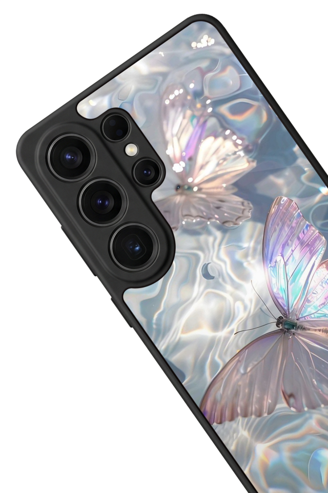 Samsung Galaxy S26 Ultra Uyumlu Kelebek Tasarımlı Glossy Premium Kılıf