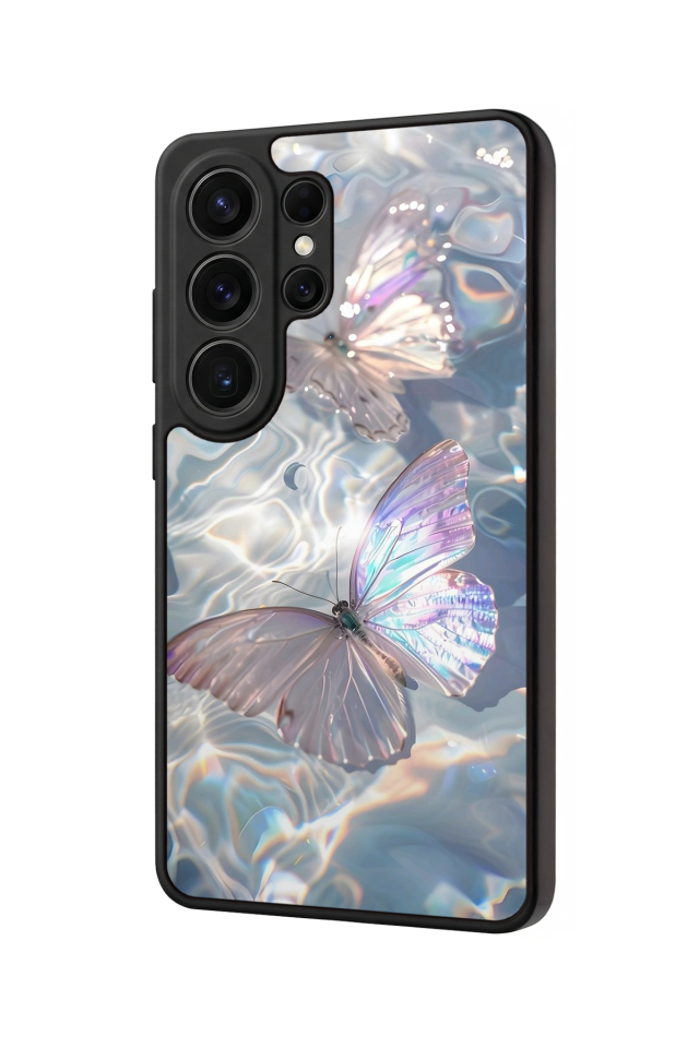 Samsung Galaxy S26 Ultra Uyumlu Kelebek Tasarımlı Glossy Premium Kılıf