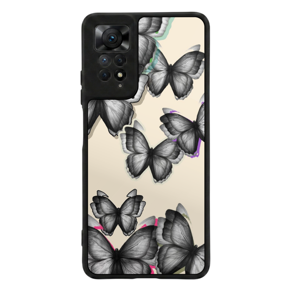 Xiaomi Redmi Note 12 Pro Uyumlu Kelebek Tasarımlı Glossy Premium Kılıf