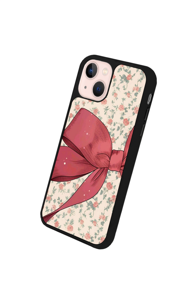 iPhone 15 Plus Uyumlu Kurdele Tasarımlı Glossy Premium Kılıf