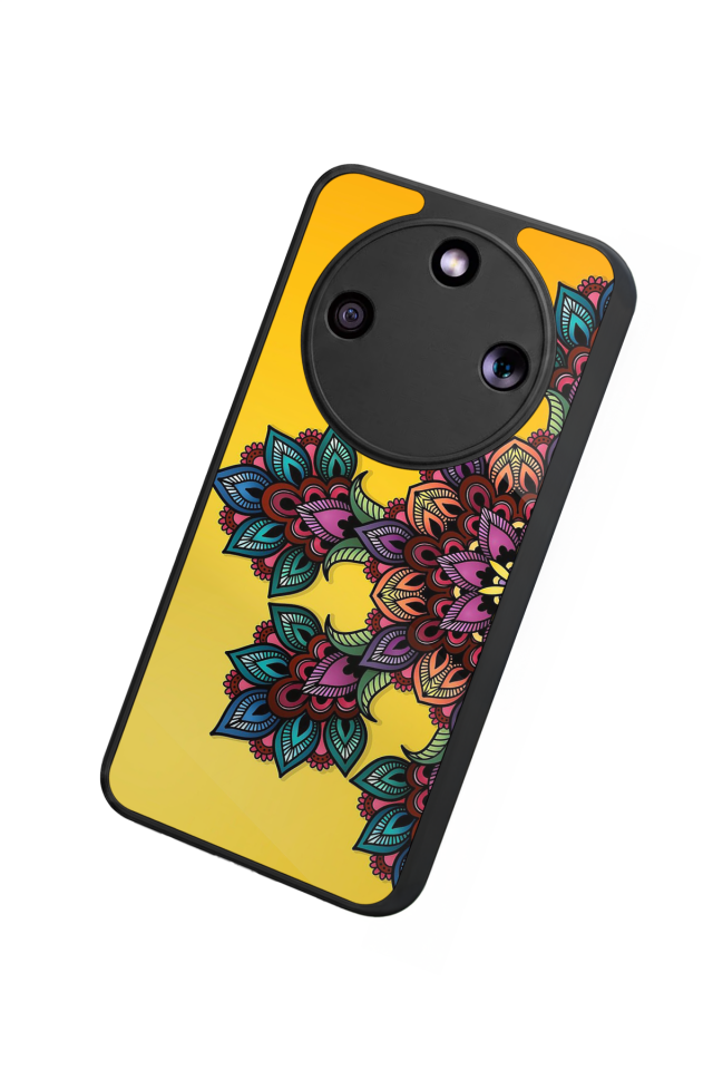 Honor Magic 8 Lite Uyumlu Mandala Tasarımlı Glossy Premium Kılıf