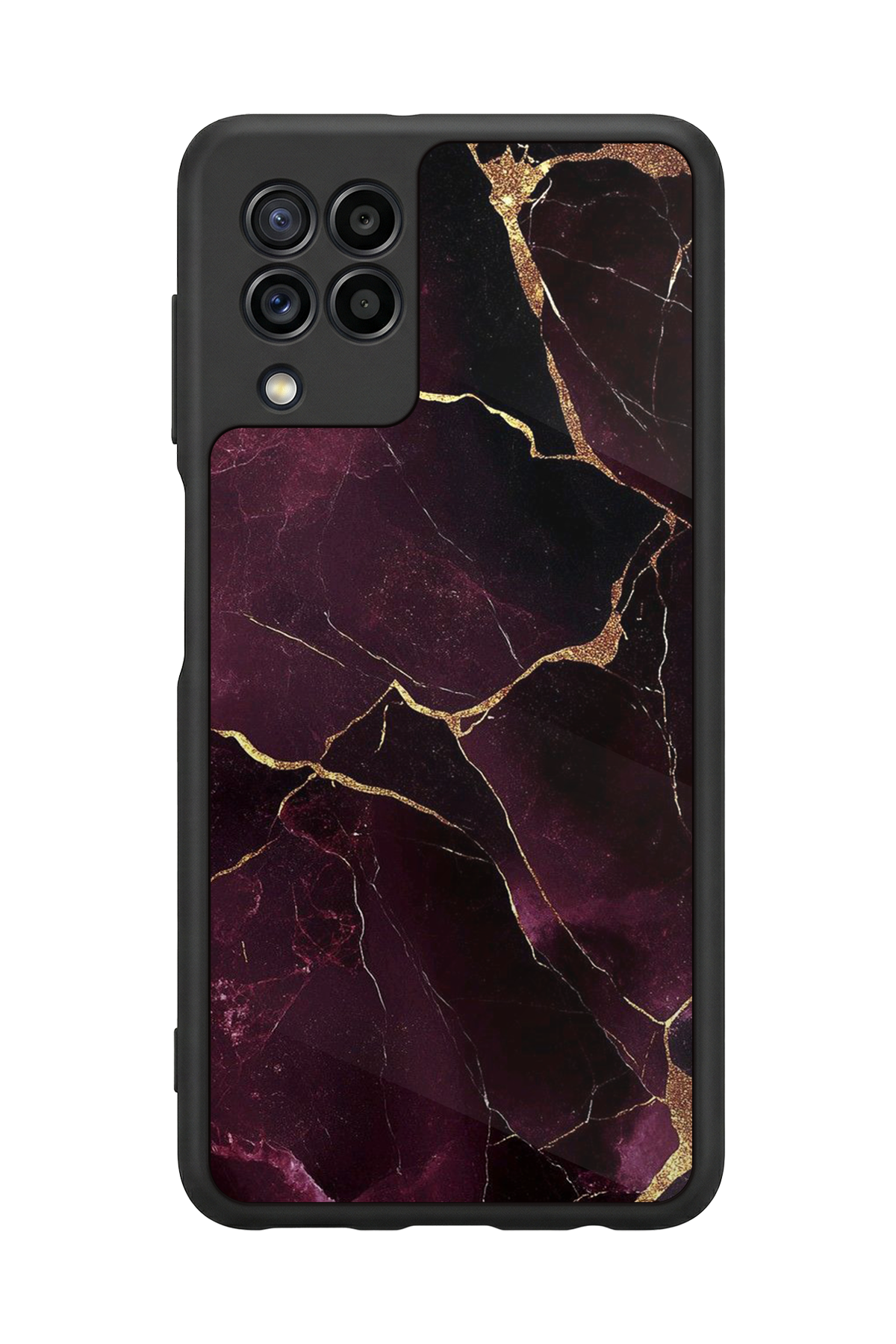 Samsung Galaxy M22 Uyumlu Mermer Marble Tasarımlı Glossy Premium Kılıf
