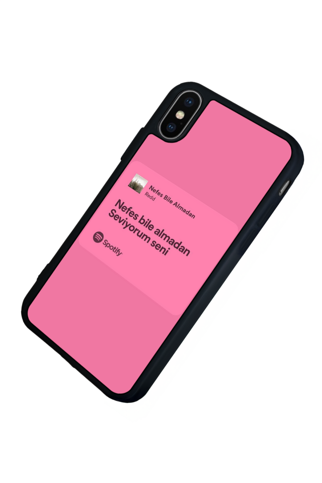 iPhone X/ XS Uyumlu Sarki Sozleri Tasarımlı Glossy Premium Kılıf