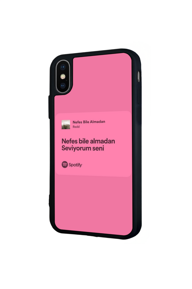 iPhone X/ XS Uyumlu Sarki Sozleri Tasarımlı Glossy Premium Kılıf