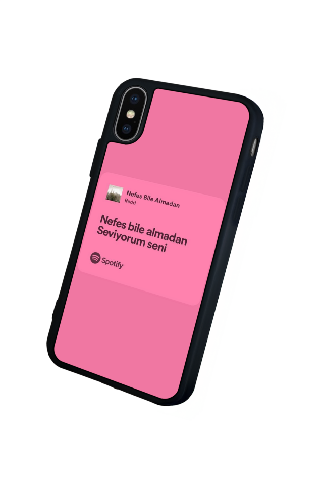 iPhone X/ XS Uyumlu Sarki Sozleri Tasarımlı Glossy Premium Kılıf