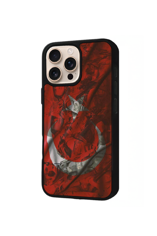 iPhone 16 Pro Uyumlu TürkBayragi Tasarımlı Glossy Premium Kılıf
