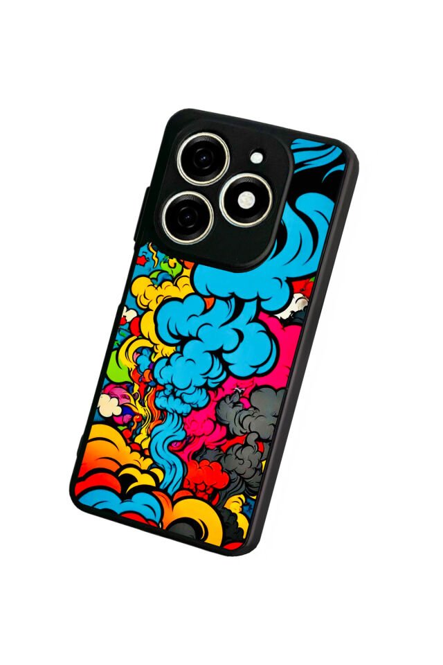 Infınıx Smart 8 Pro Uyumlu Abstract Tasarımlı Glossy Premium Kılıf