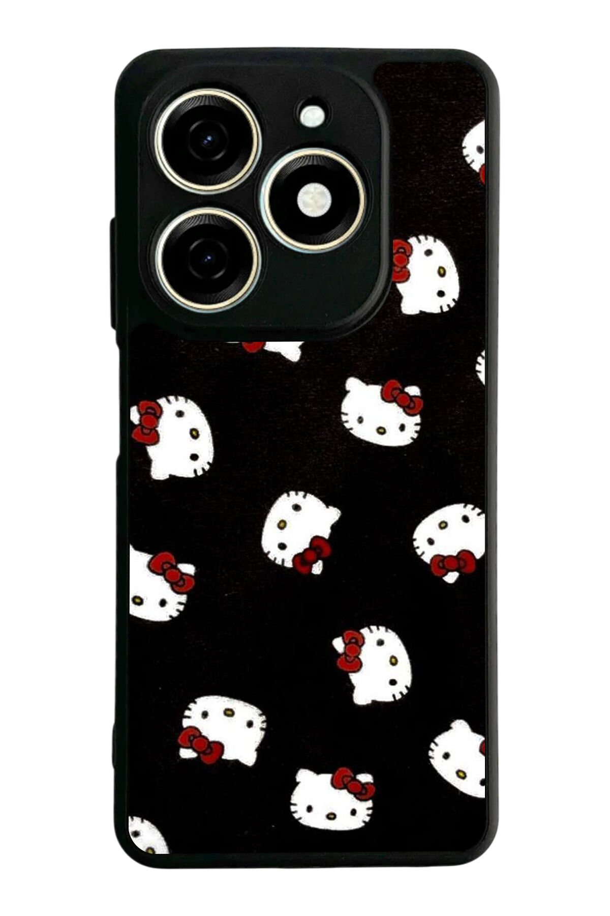 Tecno Spark 20/20C Uyumlu HelloKitty Tasarımlı Glossy Premium Kılıf