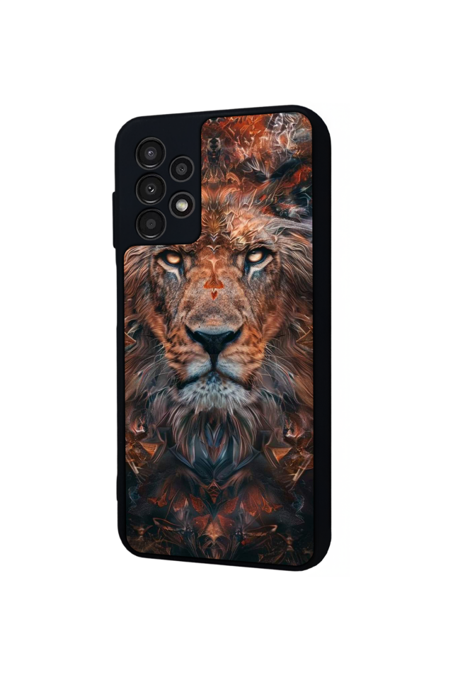 Samsung Galaxy A23 Uyumlu Aslan Tasarımlı Glossy Premium Kılıf