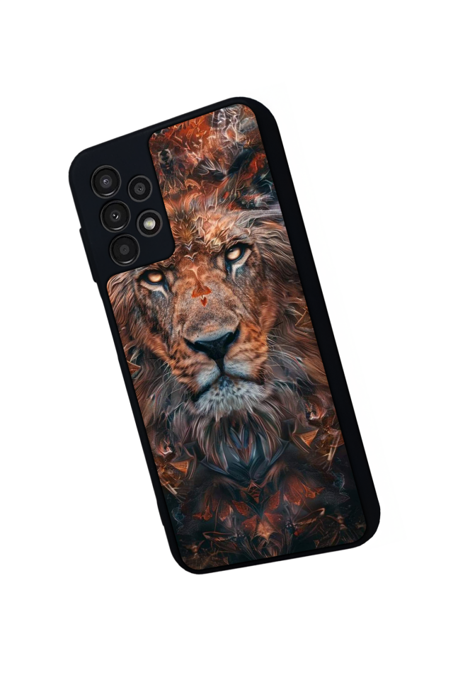 Samsung Galaxy A23 Uyumlu Aslan Tasarımlı Glossy Premium Kılıf