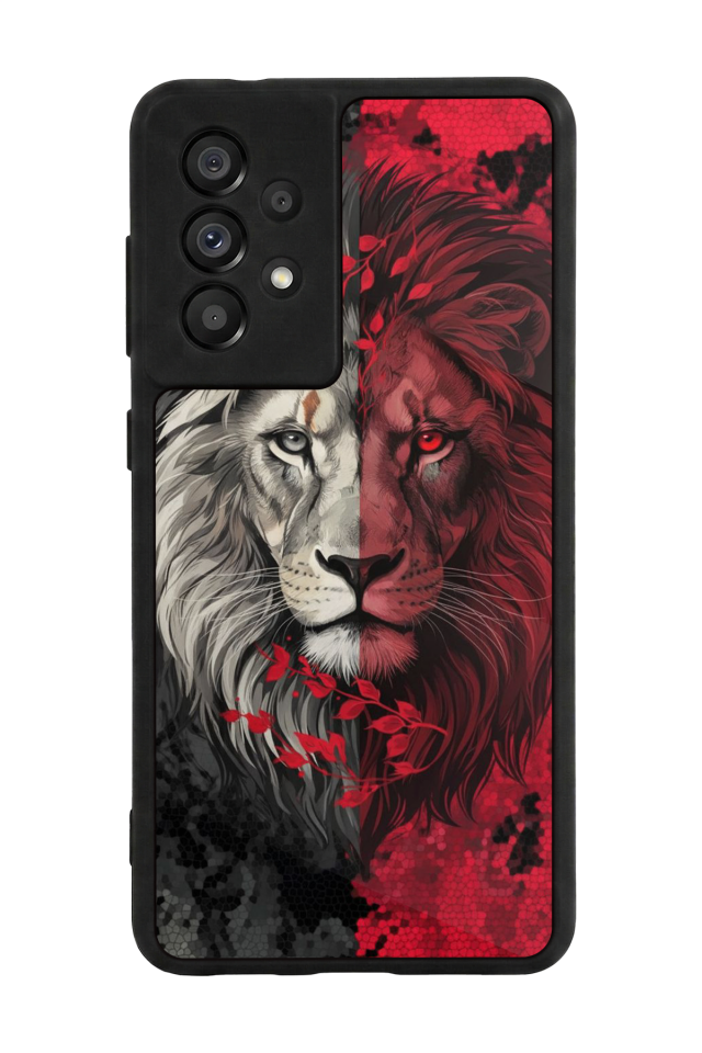 Samsung Galaxy A73 Uyumlu Aslan Tasarımlı Glossy Premium Kılıf