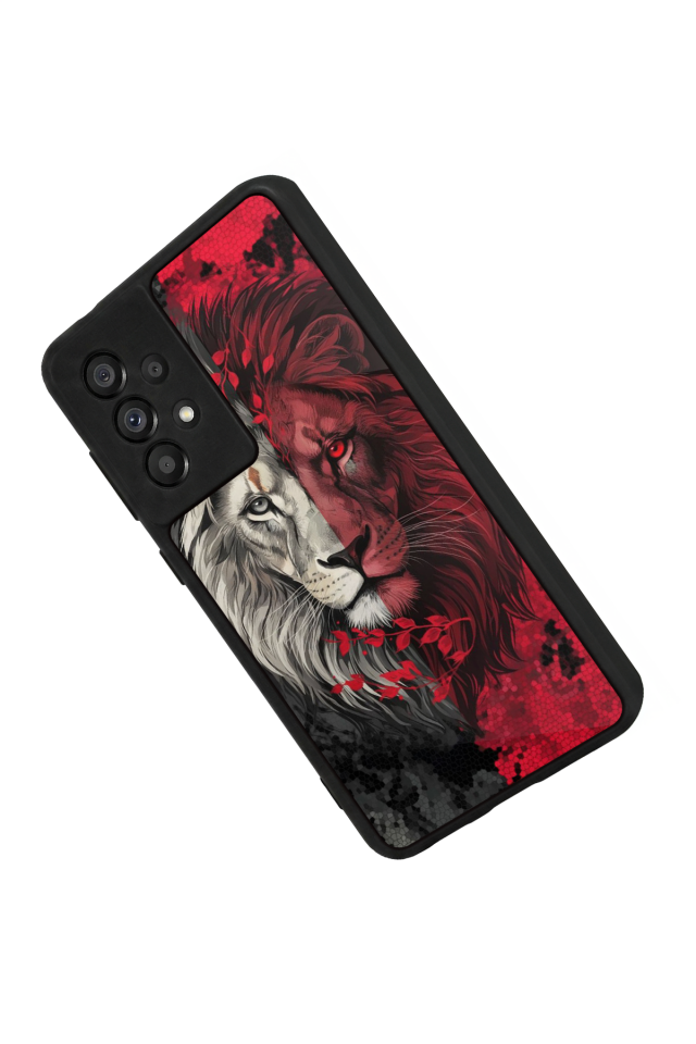 Samsung Galaxy A73 Uyumlu Aslan Tasarımlı Glossy Premium Kılıf