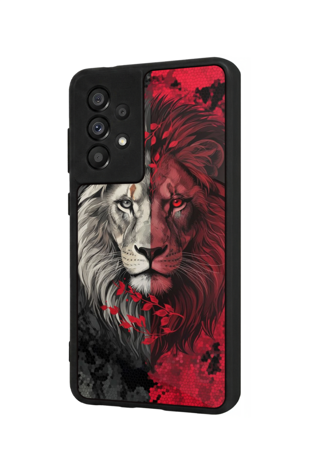 Samsung Galaxy A73 Uyumlu Aslan Tasarımlı Glossy Premium Kılıf