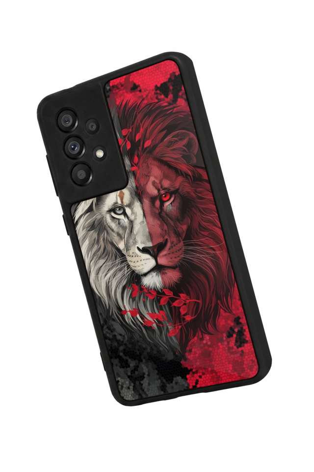 Samsung Galaxy A73 Uyumlu Aslan Tasarımlı Glossy Premium Kılıf