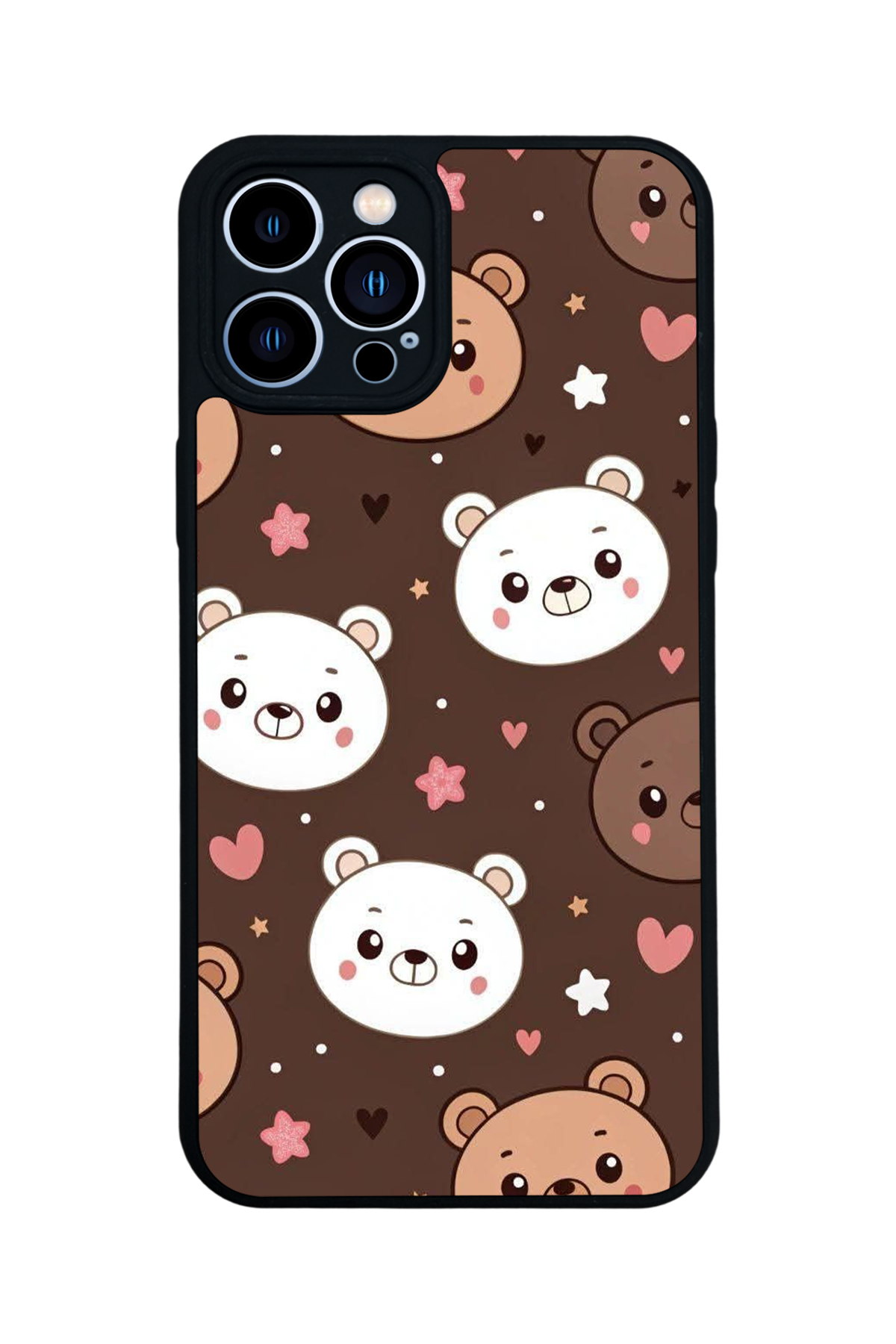 iPhone 13 Pro Max Uyumlu Ayı Tasarımlı Glossy Premium Kılıf