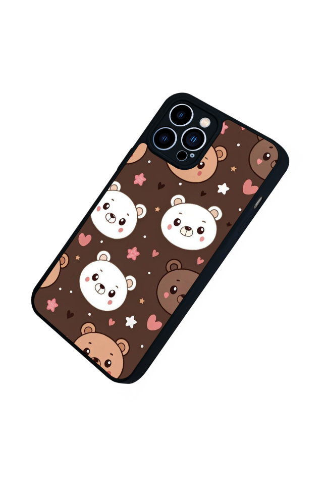 iPhone 13 Pro Max Uyumlu Ayı Tasarımlı Glossy Premium Kılıf