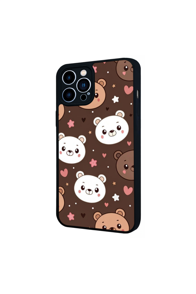 iPhone 13 Pro Max Uyumlu Ayı Tasarımlı Glossy Premium Kılıf