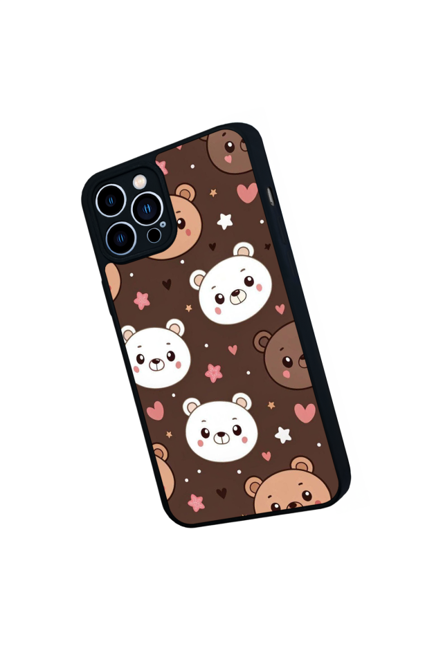 iPhone 13 Pro Max Uyumlu Ayı Tasarımlı Glossy Premium Kılıf