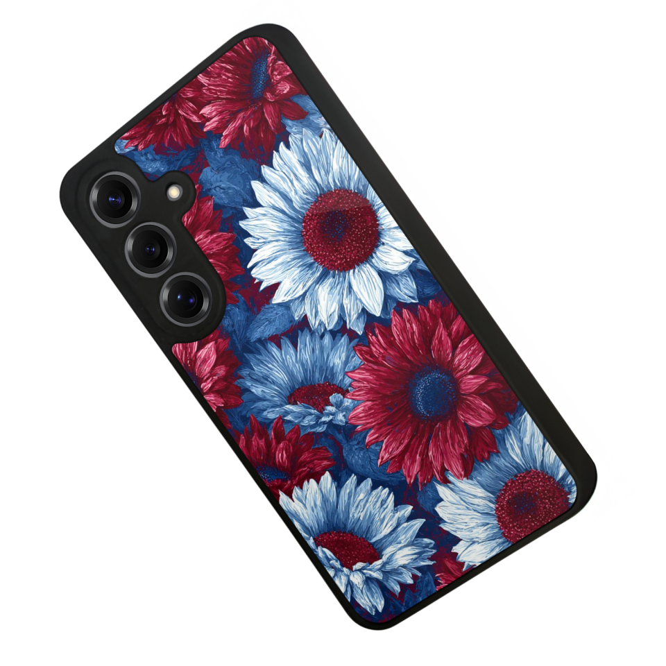 Samsung Galaxy S25 Uyumlu Cicek Tasarımlı Glossy Premium Kılıf