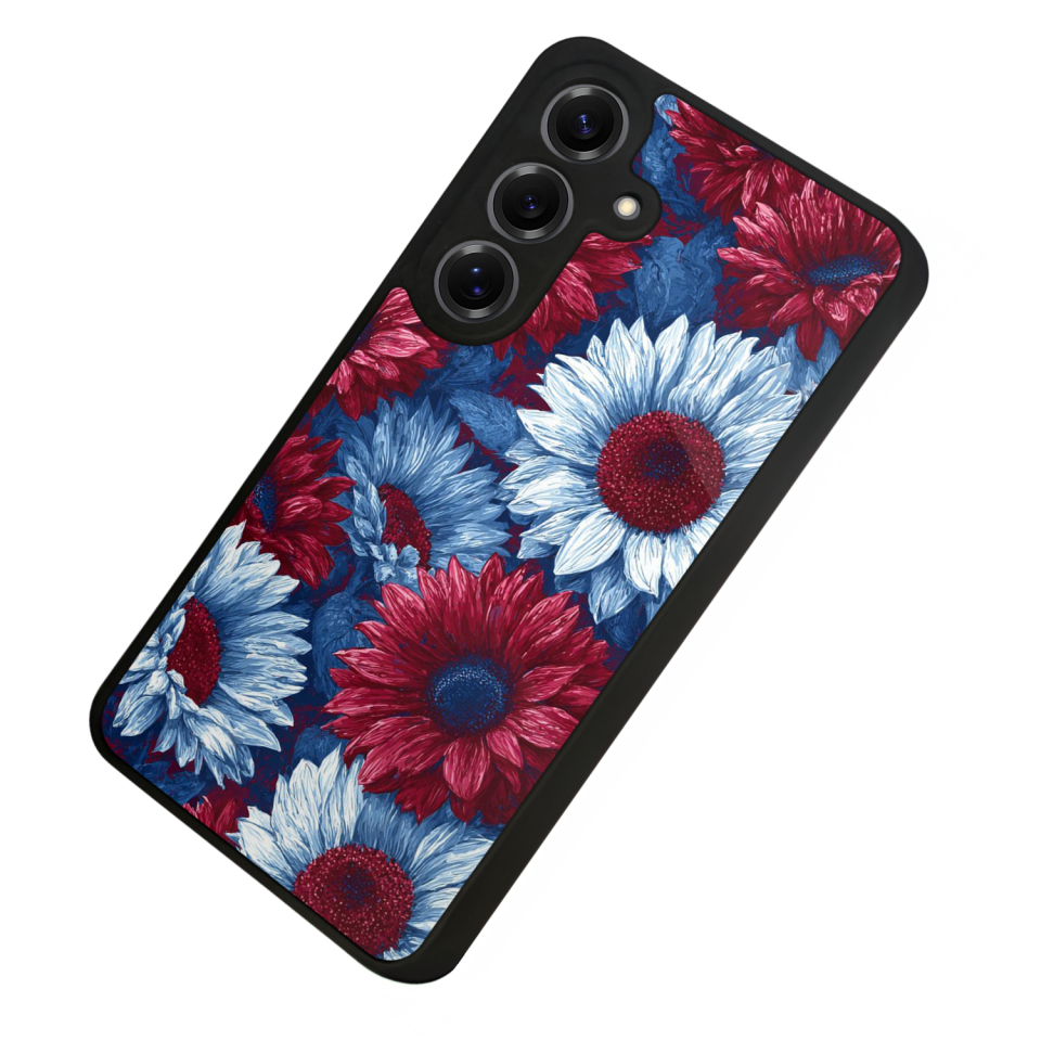 Samsung Galaxy S25 Uyumlu Cicek Tasarımlı Glossy Premium Kılıf