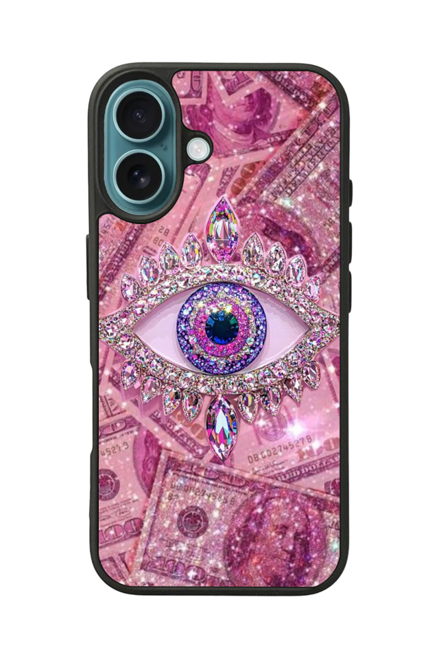 iPhone 16 Plus Uyumlu Göz Tasarımlı Glossy Premium Kılıf